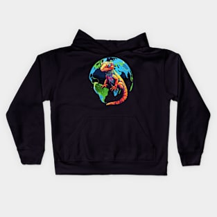 Gecko Earth Day Kids Hoodie